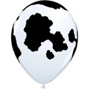 12 Cow Print Helium Quality Latex Balloons Country Farm Barnyard Party